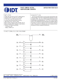 Datasheet IDT74FCT541AD manufacturer IDT